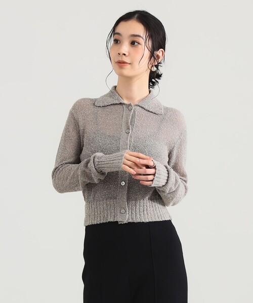 Demi-Luxe カーディガン Demi-Luxe BEAMS｜【7/25再値下げ】18G リブ クルーネック