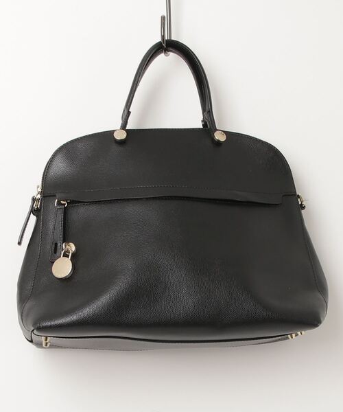 FURLA ブラック ソフトレザーハンドバッグ FURLA 「FURLA」 ハンドバッグ - ブラック レディース