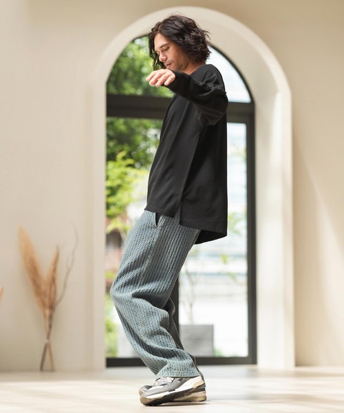 メンズ　CAMBIO カンビオ　デニムパンツ　ワンウォッシュ　L CAMBIO(カンビオ)】10OZデニムワイドテーパードパンツ | CAMBIO