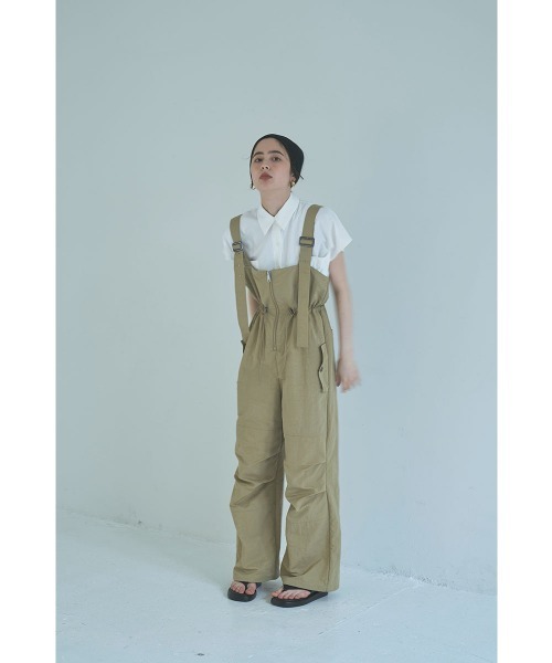 【新品・未使用】Mr.Fatman ベージュ　オーバーオール　サロペット marjour（マージュール） サロペット オーバーオール NYLON ZIP