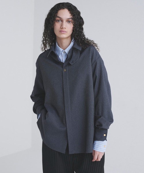 CULLNI（クルニ） シャツ Faux Denim Front Fly Chin Tab Shirt メンズ