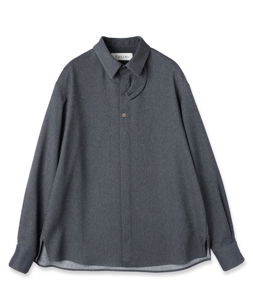 CULLNI（クルニ） シャツ Faux Denim Front Fly Chin Tab Shirt メンズ