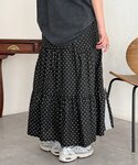 ロング スカート ティアードスカートの詳細画像2