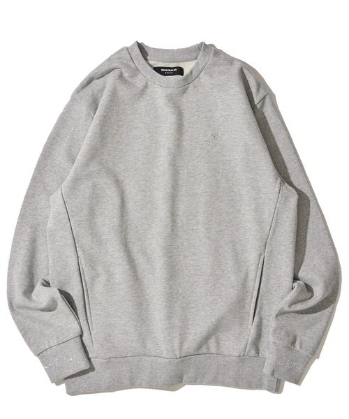 トレーナー スウェット 「1PIU1UGUALE3 RELAX」ラインストーンカフス スウェットクルーネックプルオーバー メンズ