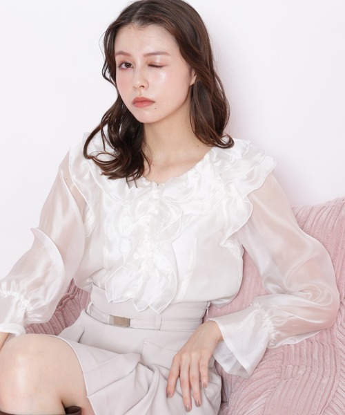 ジルスチュアートフリルレトロブラウスS JILL by JILL STUART（ジルバイジルスチュアート） ブラウス シャツ