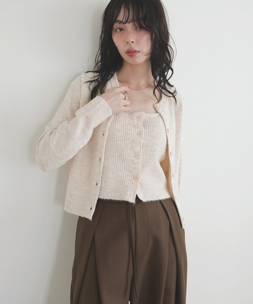 ♡ GYDA ビスチェ×カーディガン セット ♡ VIS（ビス） ニット セーター 「SET」ビスチェセットカーディガン