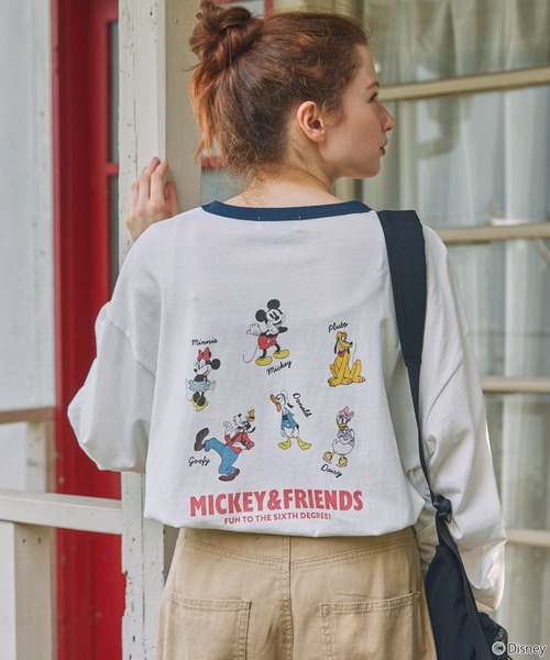 tシャツ 「Disney」別注 Mickey＆Friends ミッキー＆フレンズ アソートデザイン リンガー長袖Tシャツ レディース メンズ | Disney | 05