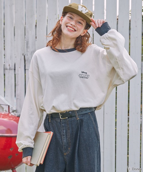 tシャツ 「Disney」別注 Mickey＆Friends ミッキー＆フレンズ アソートデザイン リンガー長袖Tシャツ レディース メンズ | Disney | 11