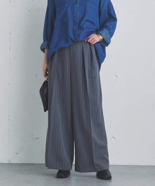 ドゥ アルシーヴ（Doux archives）/ストライプ２タックパンツ DOUX ARCHIVES（ドゥアルシーヴ） パンツ ストライプ2タックパンツ