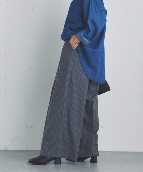 DOUX ARCHIVES（ドゥアルシーヴ） パンツ ストライプ2タックパンツ