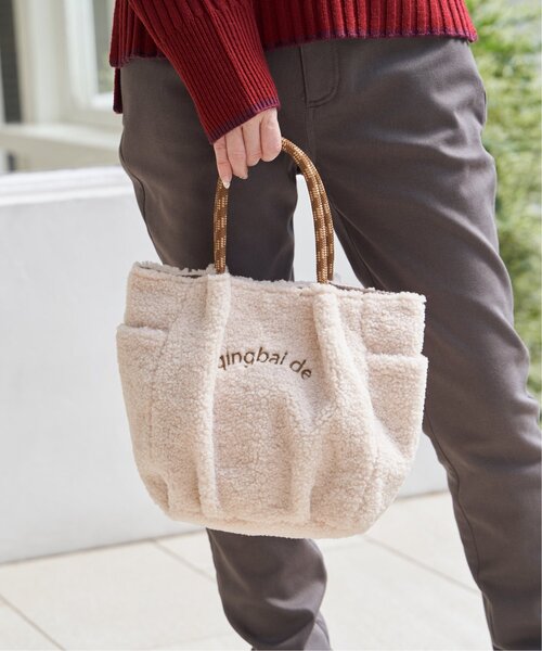 ikka（イッカ） トートバッグ ボアロゴイリミニトート レディース