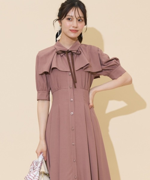 ウーヴェル　半袖シャツワンピース WILLSELECTION（ウィルセレクション） ワンピース 夏 半袖 スクエア