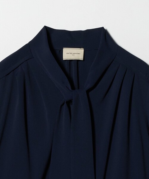 【UNITED ARROWS】新品タグ付き ボウタイ ブラウス ネイビー UNITED ARROWS（ユナイテッドアローズ） ブラウス シャツ ボウタイ
