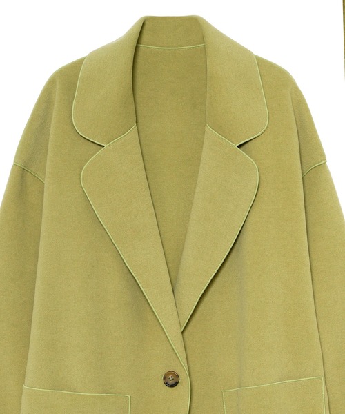 「ReNorm」 チェスターコート フリー アイボリー レディース_画像7