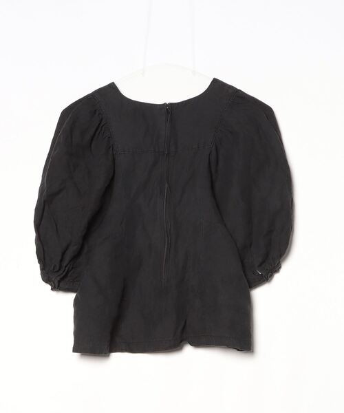 「OSHIMA REI」 半袖ブラウス - ブラック レディース_画像2