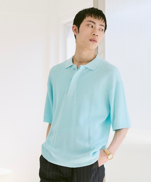 「soerte」 半袖ニット 1 ベージュ メンズ_画像3