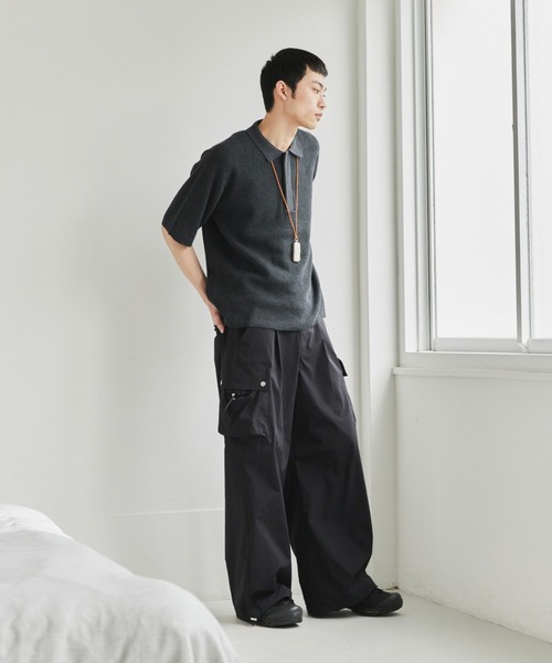 「soerte」 半袖ニット 1 ベージュ メンズ_画像9