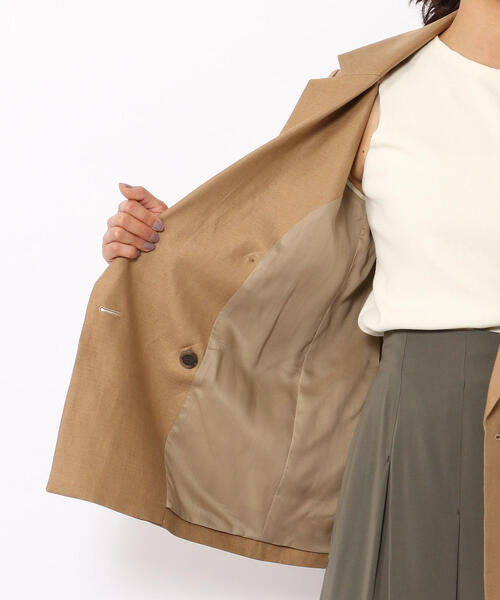 「BACCA」 テーラードジャケット 36 ベージュ レディース_画像2