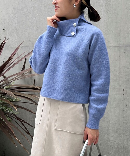 MICO COULIER（ミコクリエ） ニット セーター ヤク混ボタン付き