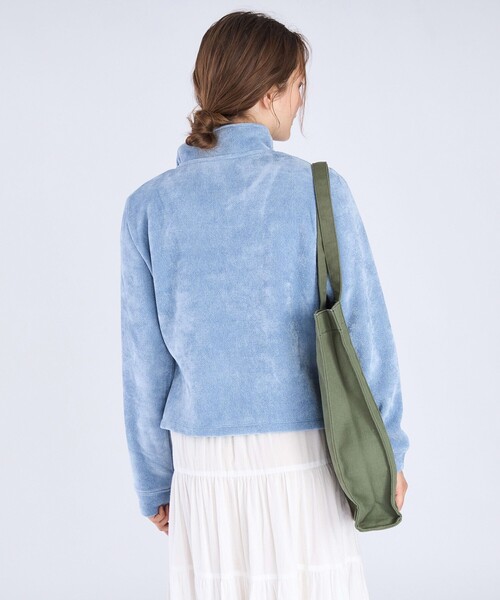 To b. by agnes ジャージ 「Outlet」モールヤーン スタンドカラー