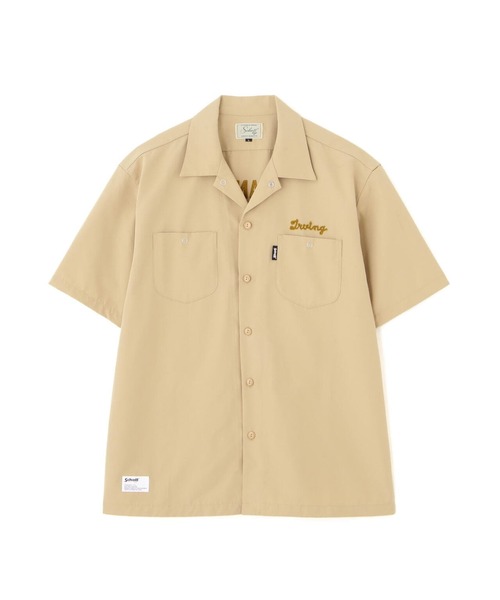 Schott 半袖シャツ M ベージュ Schott N.Y.C（ショット） 「schott」 半袖シャツ M ベージュ メンズ