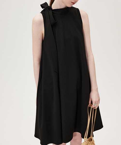 Fano Studios」 ノースリーブワンピース M ブラック レディース