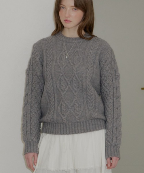 GIUNON ニット セーター plump cable knit tops / プランプケーブル