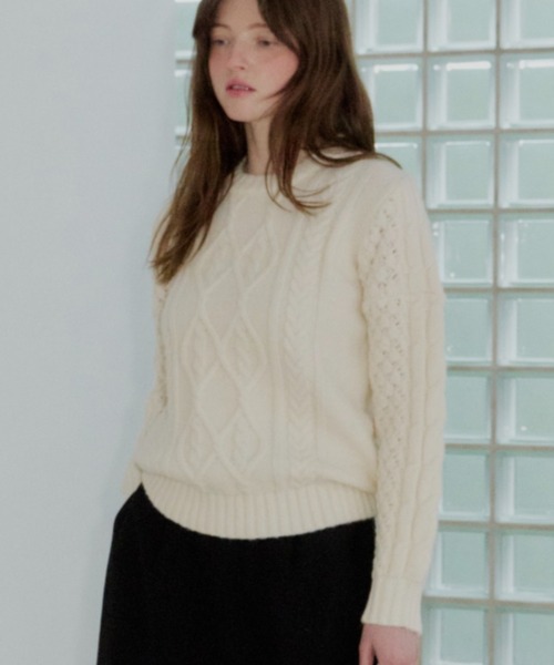 GIUNON ニット セーター plump cable knit tops / プランプケーブル