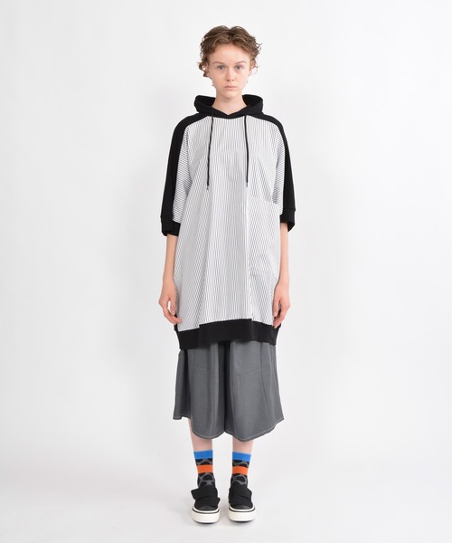 「gomme」 プルオーバーパーカー MEDIUM チャコールグレー レディース_画像3