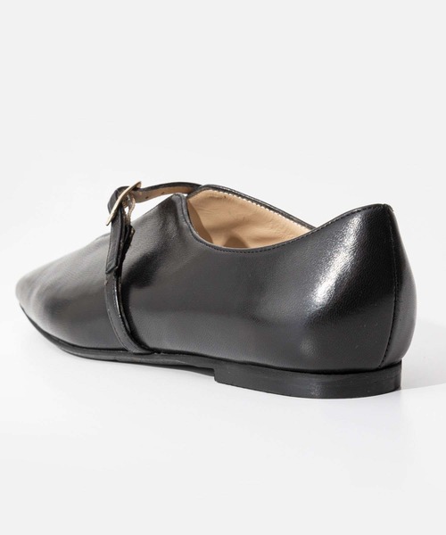 FABIO RUSCONI フラット パンプス39.5 ○ファビオルスコーニ FABIO RUSCONI フラットパンプス （ブラック