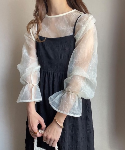 「FILLOU」 キャミソールワンピース X-LARGE アイボリー レディース_画像7