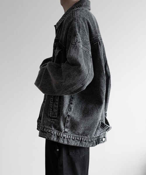 「RUUBON」 デニムジャケット S グレー メンズ_画像3