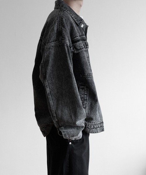 「RUUBON」 デニムジャケット S グレー メンズ_画像5
