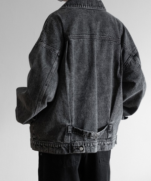 「RUUBON」 デニムジャケット S グレー メンズ_画像6