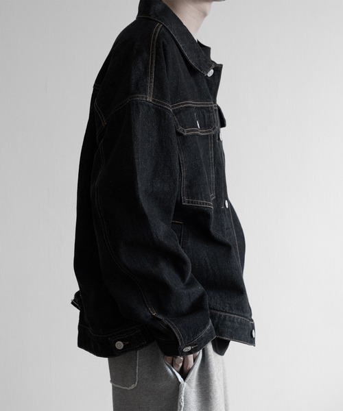 「RUUBON」 デニムジャケット S グレー メンズ_画像7