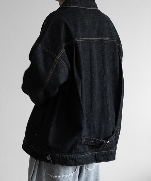 「RUUBON」 デニムジャケット S グレー メンズ_画像9