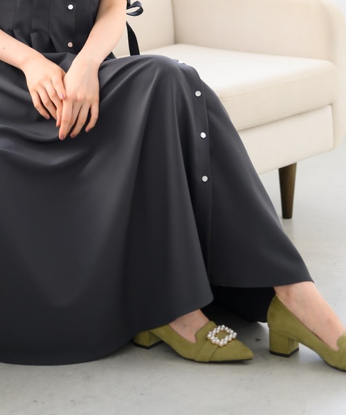 「MISCH MASCH」 半袖ワンピース M チャコールグレー レディース_画像9