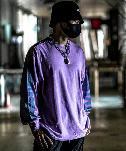 新品 d.i.a. パープル 長袖 Tシャツ DIVINER（ディバイナー） tシャツ Grangelogo L/S TEE（パープル）ロン