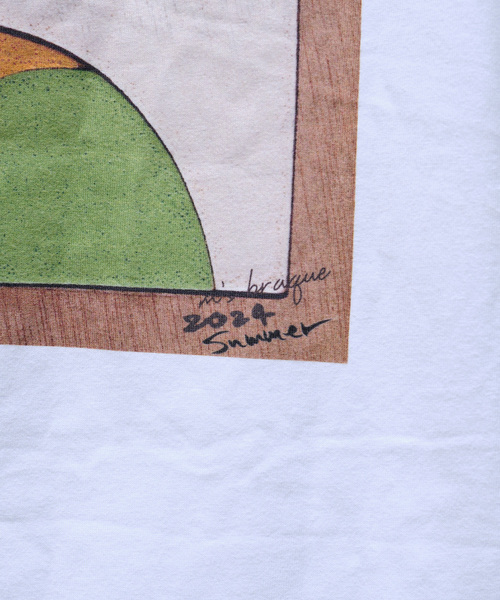 「m's braque」 半袖Tシャツ LARGE ホワイト メンズ_画像2