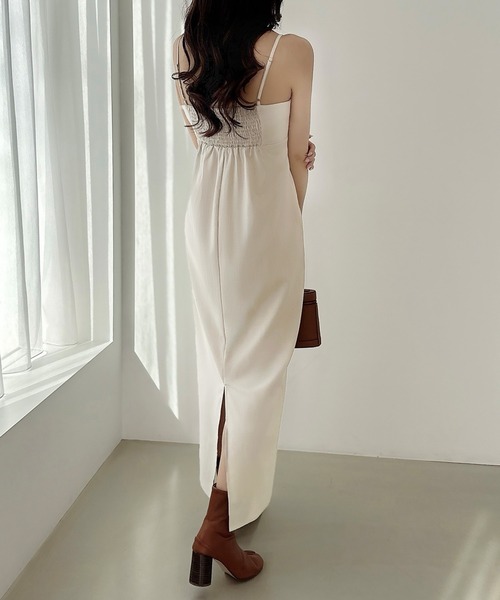 「Meiru」 キャミソールワンピース X-LARGE チャコール レディース_画像9