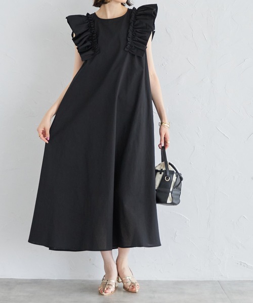 「each」 「Deux Amour」ノースリーブワンピース FREE ブラック レディース_画像3