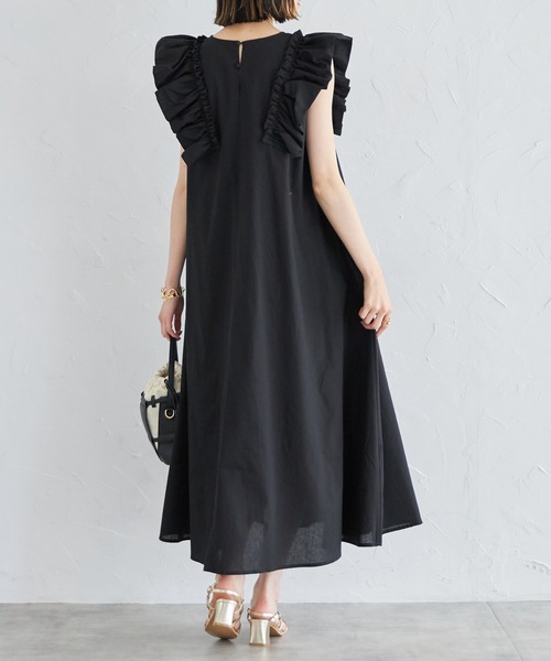 「each」 「Deux Amour」ノースリーブワンピース FREE ブラック レディース_画像5