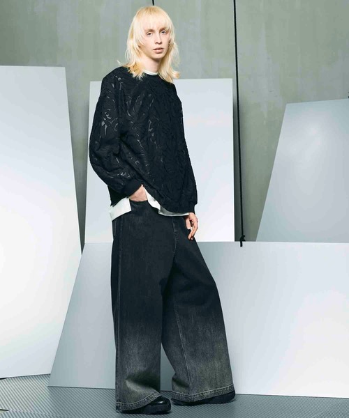 ９／21までお値下げ　25AW新作　メゾンスペシャル　38 黒 MAISON SPECIAL（メゾンスペシャル） デニムパンツ 38 ブラック