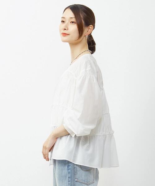 「SOFFITTO」 長袖ブラウス FREE ネイビー レディース_画像3