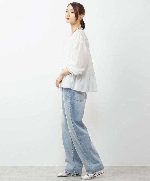 「SOFFITTO」 長袖ブラウス FREE ネイビー レディース_画像5