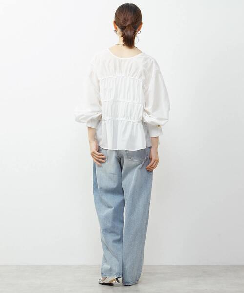 「SOFFITTO」 長袖ブラウス FREE ネイビー レディース_画像6