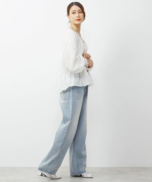 「SOFFITTO」 長袖ブラウス FREE ネイビー レディース_画像8