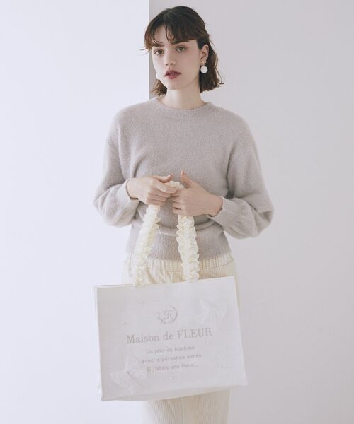 Maison de FLEUR（メゾンドフルール） トートバッグ レースリボン
