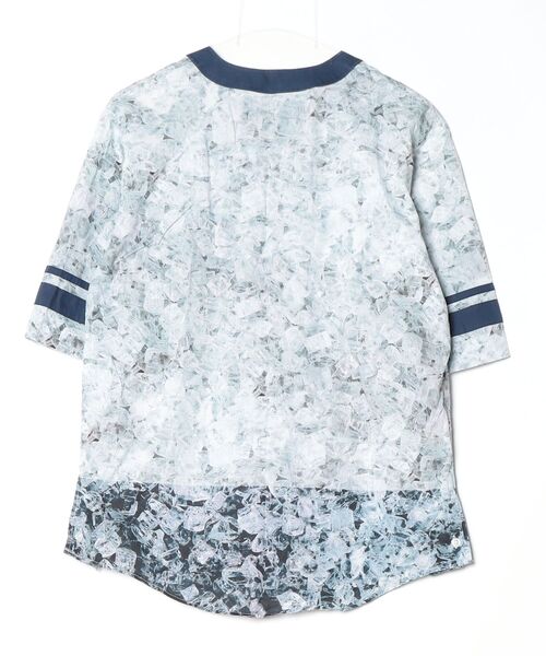 「Casely-Hayford」 花柄半袖シャツ X-SMALL グレー メンズ_画像2