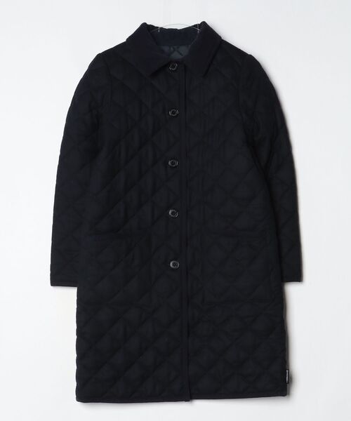 美品Traditional Weatherwear ステンカラーコート ネイビー Traditional Weatherwear（トラディショナル ウェザーウェア） ステン
